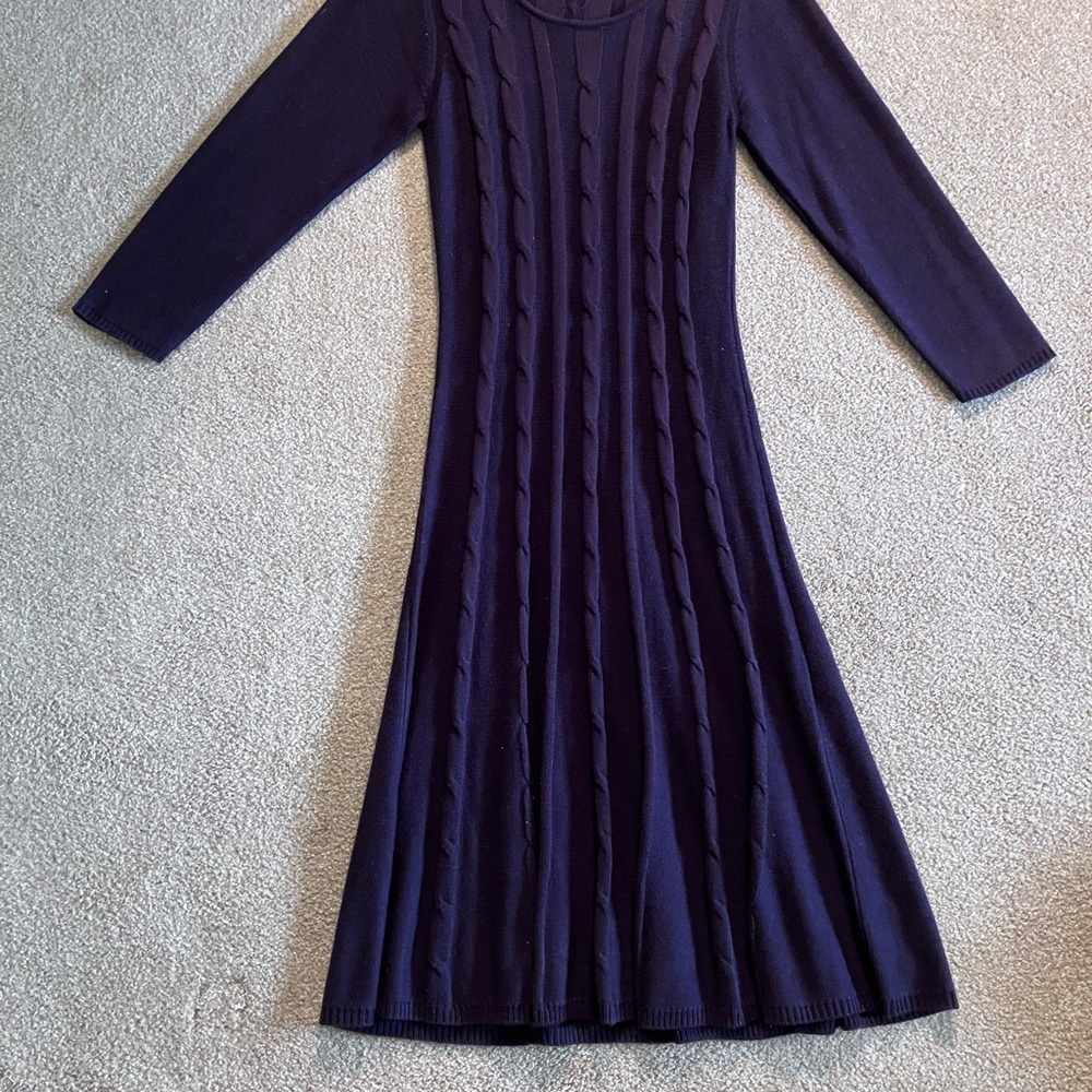 Kasper, M, deep purple sweater dress - Picture 2 of 8